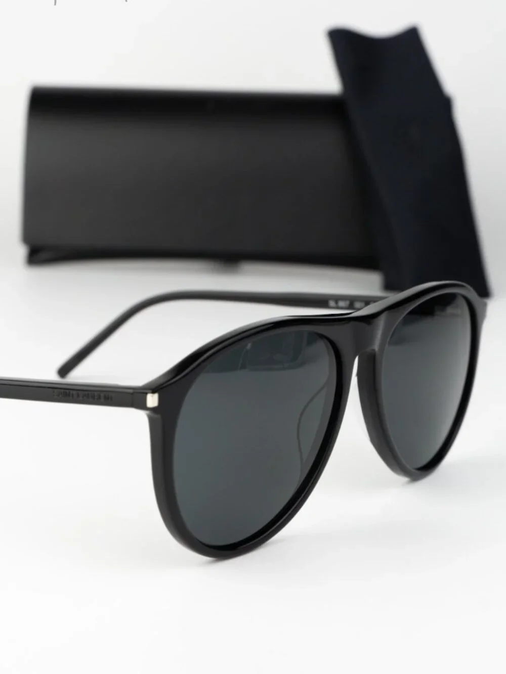 Saint Laurent Men Sunglasses Black Grey Pilot SL667 001 NEW AUTHENTIC